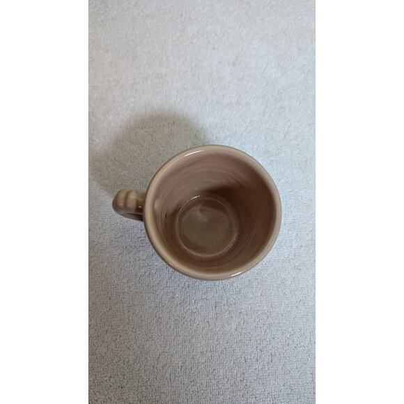 Single Vtg Frankoma Terra Cotta Pink Glazed Aztec Mayan Designed Coffee Mug/Cup - Picture 8 of 9